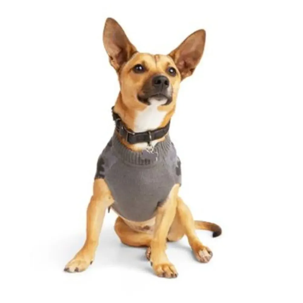 NWT Reddy Gray Camo Dog Sweater Pet Clothes Clothing Grey Camouflage